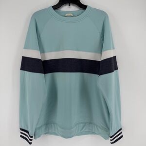 Cotopaxi Bandera Crew Sweatshirt Retro Colorblock Blue White Black Gray Mens XL